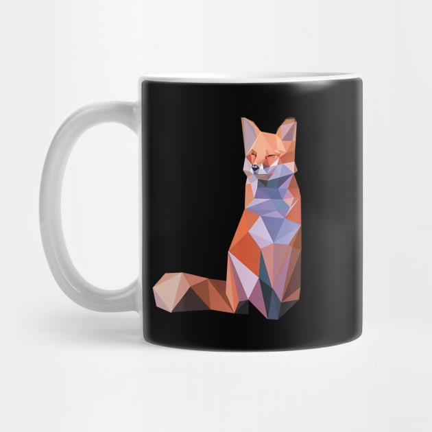 Fox Abstract Polygon Art Cool Geometric Wild Animal by JaydeMargulies